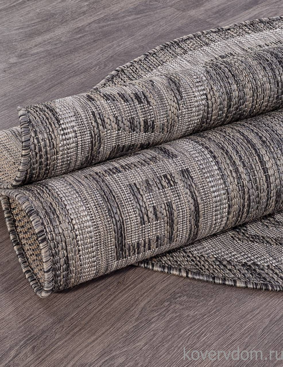 Ковер циновка VEGAS S002 DARK GRAY Овал Ковер циновка VEGAS S002 DARK GRAY Овал