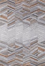 Пушистый круглый ковер ГРАНАДА 33377 968 GREY / GOLD