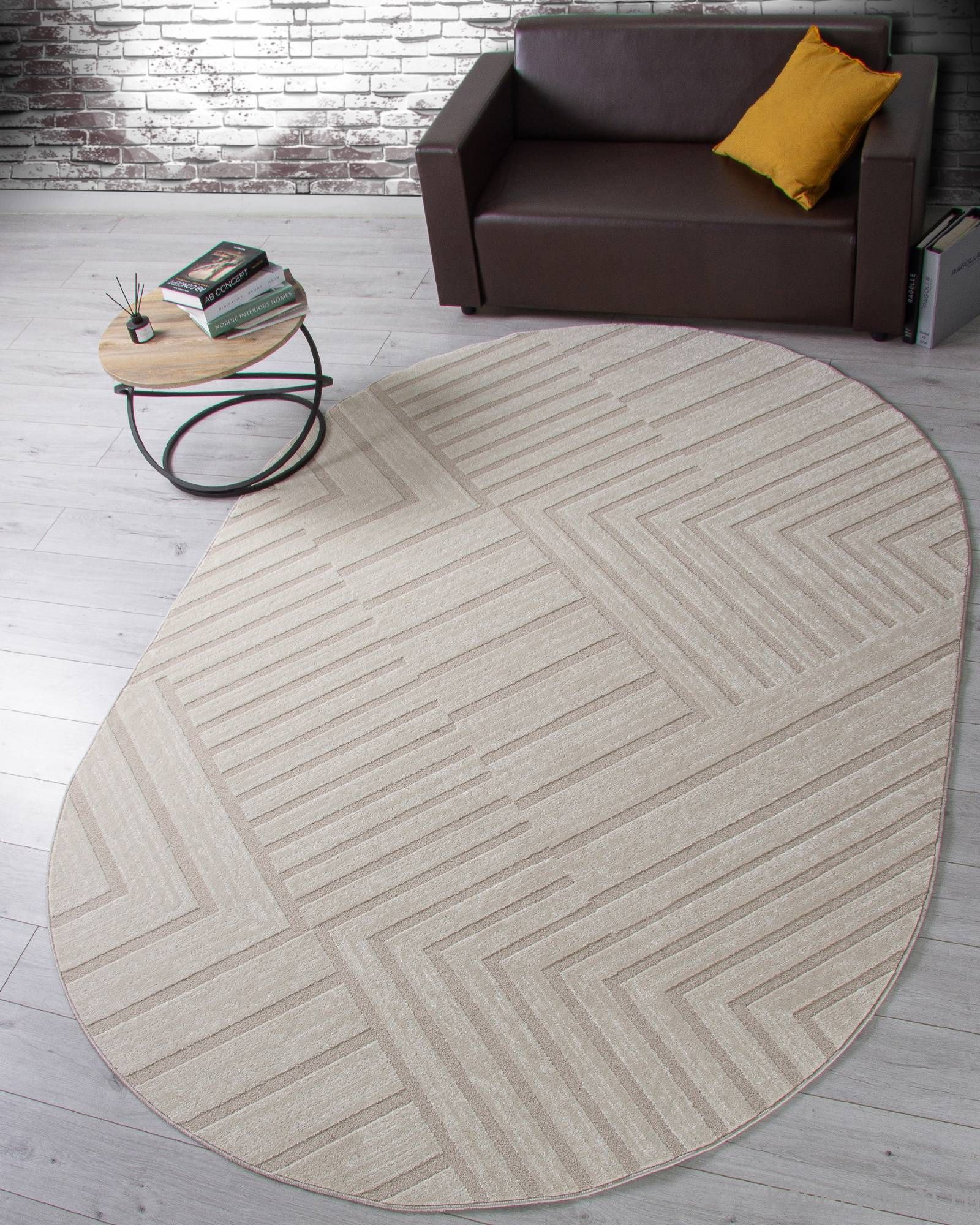 Ковер DIOS F438 LIGHT CREAM Овал