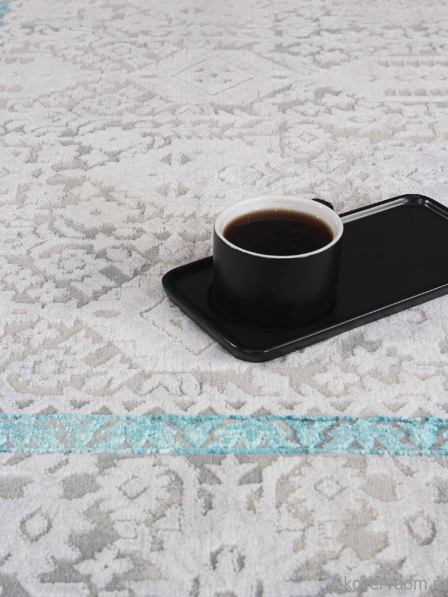 Ковер AMELI 9255A S.L.GREY / P.TURQUOISE