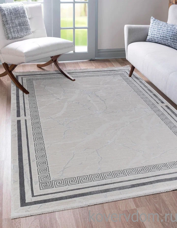 Ковер Leonidas B0740A White-Grey Ковер Leonidas B0740A White-Grey