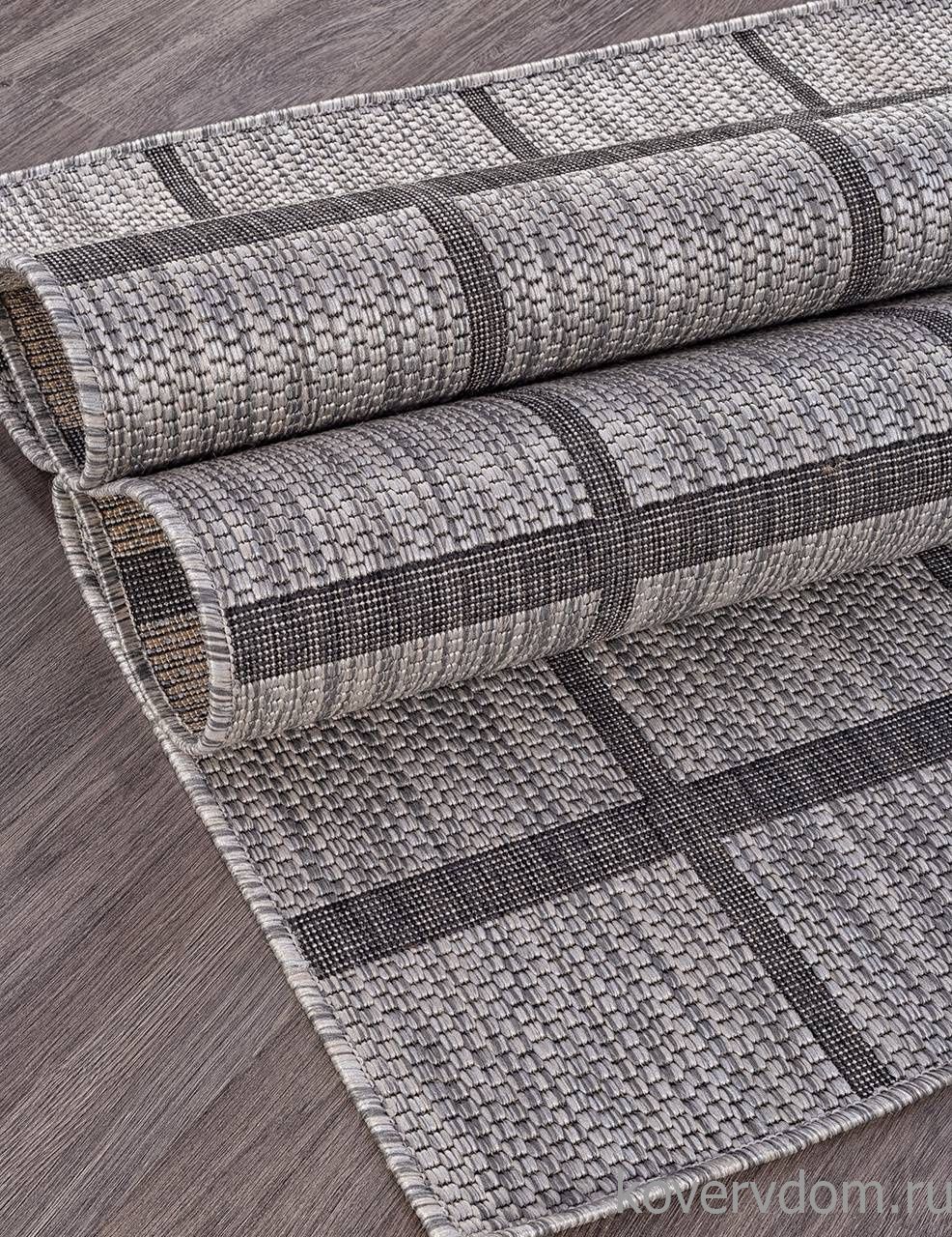 Ковер циновка VEGAS S004 GRAY-BLACK