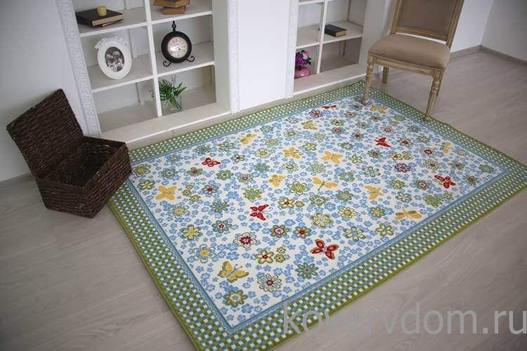 Детский ковер Бабочки -Цветочки PTT Sorona JOYFUL KIDS Flower Детский ковер Бабочки -Цветочки PTT Sorona JOYFUL KIDS Flower