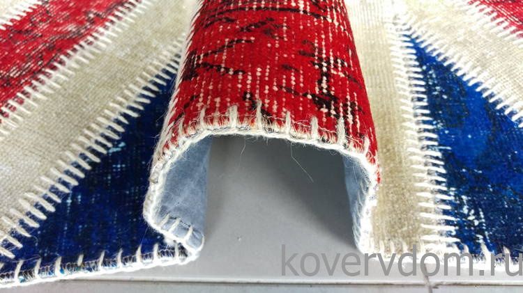 Ковер винтажный ручной работы Британский флаг Vintage Flag Patchwork 22229 new