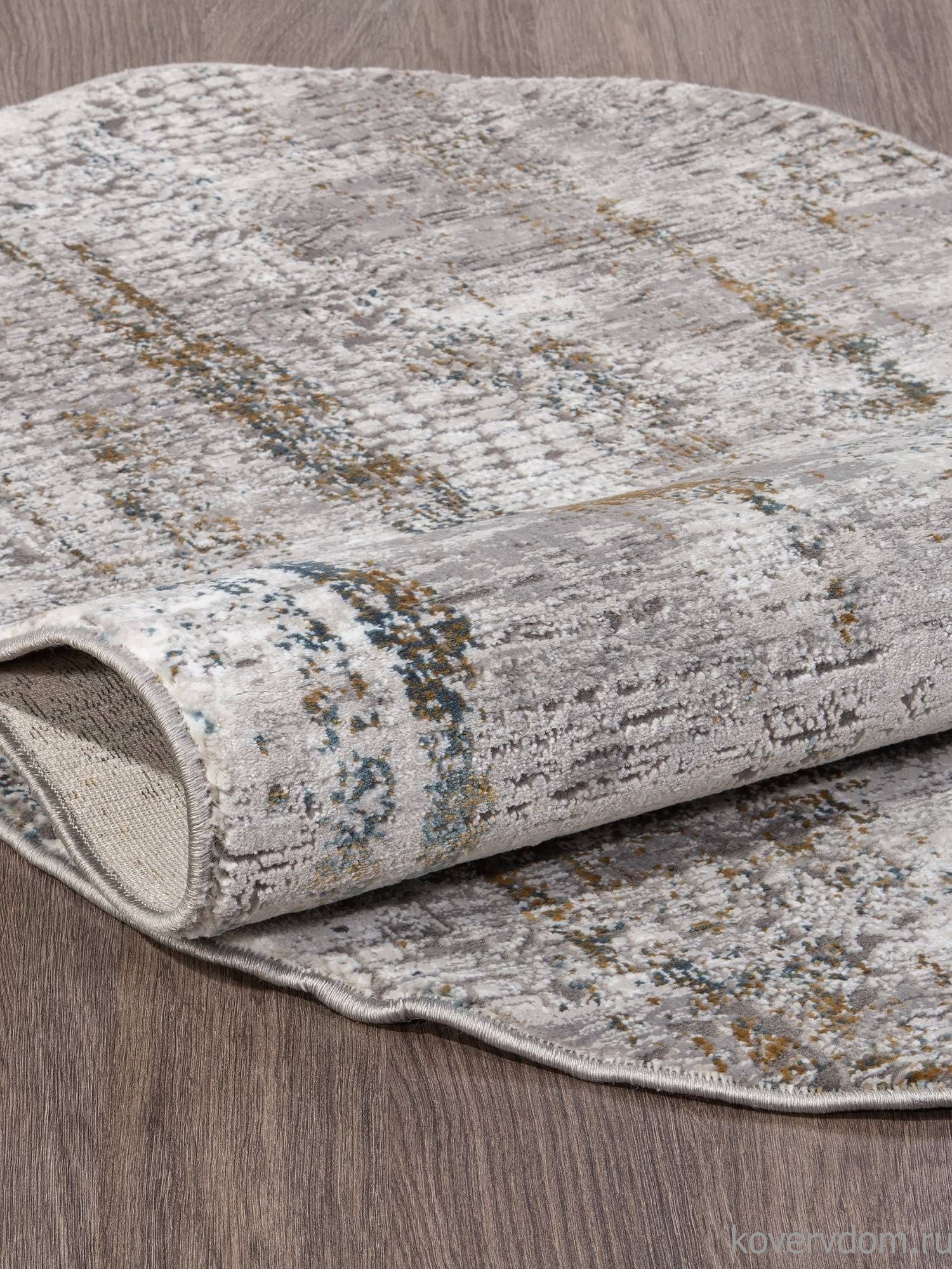 Ковер QUANTUM 03016G GREY / GREY Овал Ковер QUANTUM 03016G GREY / GREY Овал