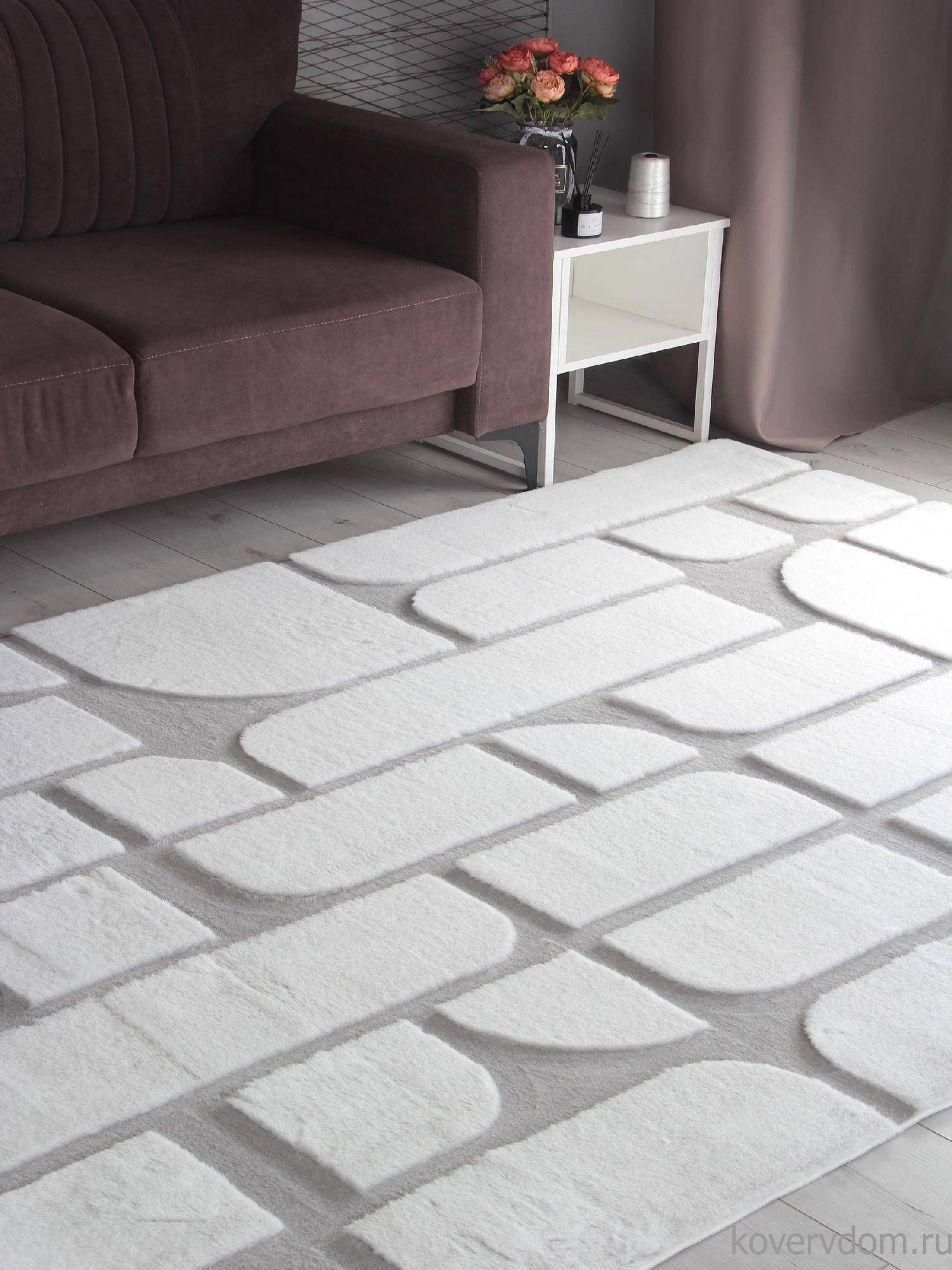 Ковер RABBIT CARVING PX4001 CREAM / GREY