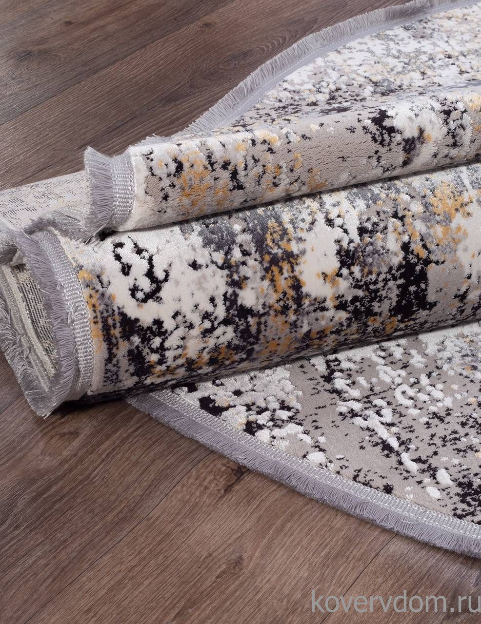 Ковер ROXANNE 17162 L.GREY / D.GREY Овал